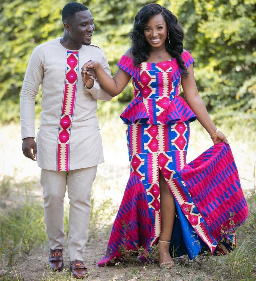 Elegant Glamorous African Wedding Dresses In Kente Afroculture