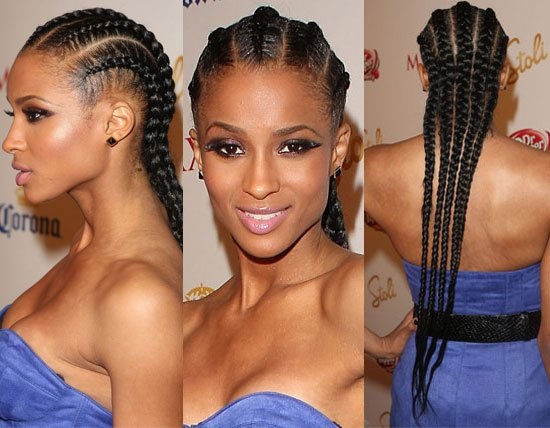 Tresses Plaqu Es Ciara Est Sensationnelle En Coiffure Tress E