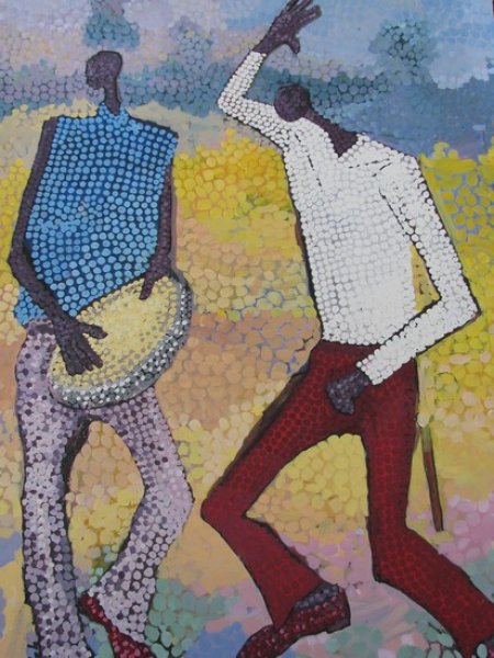Peintre togolais edmond Yawovi Seddoh - danseurs-pop - 2011