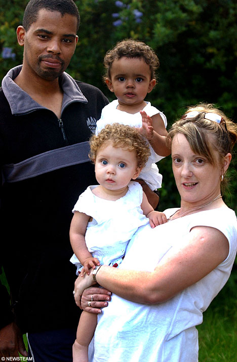 With mixed and twins white black couple 