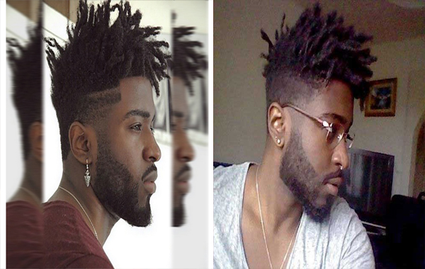 Mohawk hairstyle with locks