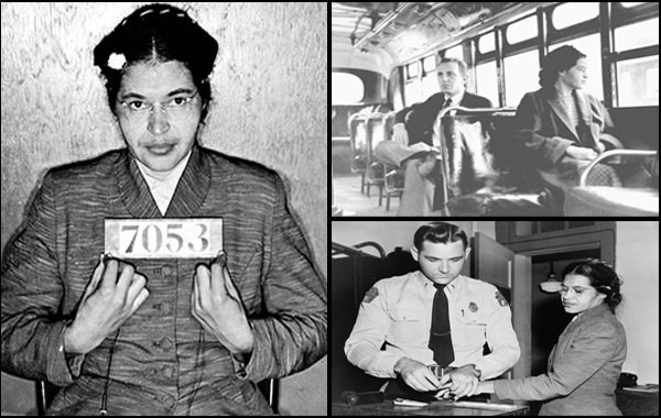 Rosa Parks arrété et incarcéré suite au refus de se lever