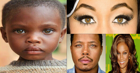 les noirs aux yeux noisettes - black people with hazel brown eyes