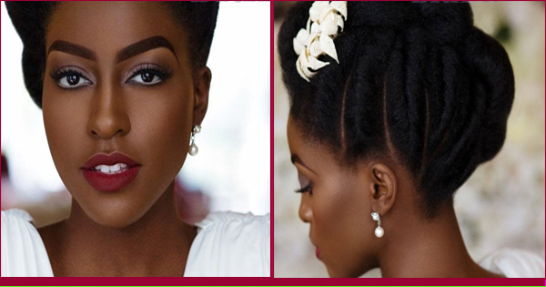 Femme noire et métisse - coiffure de mariage
