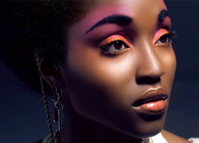 maquillage orange femme noire2