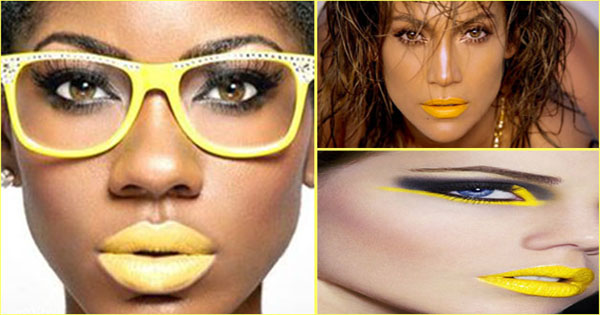 yellow lipstick - rouge à lèvres jaune -
