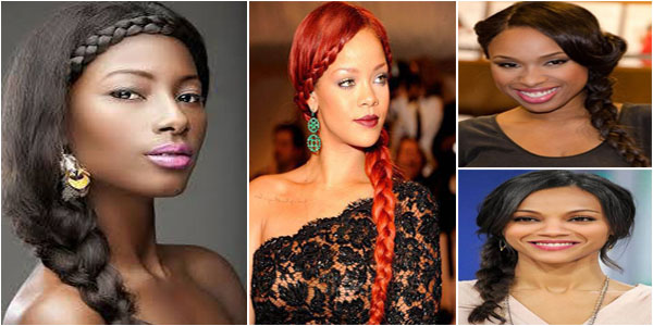 Elegant side braid hairstyles for Black women 