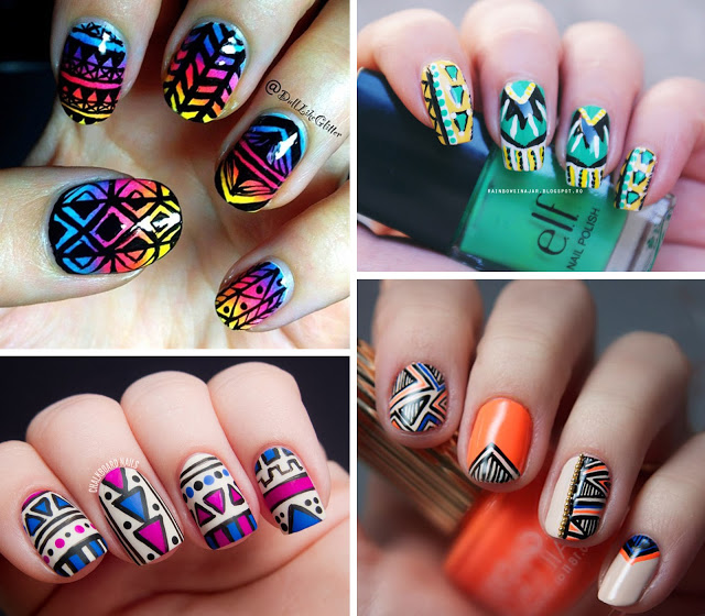 31DC2014 Day 16 Tribal Print Nail Art | The Adorned Claw