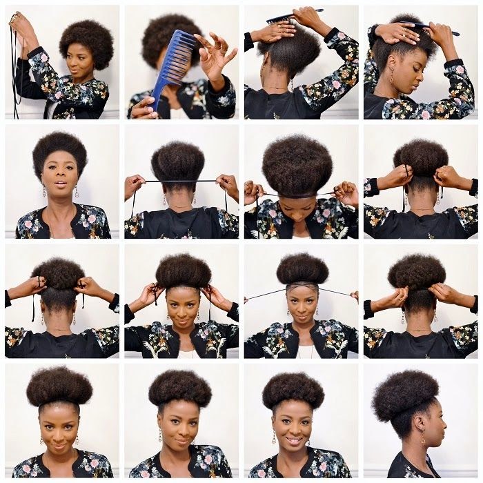 Afro puff - quick hairstyle for black women 