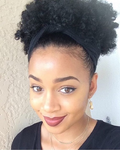 Afro puff - quick hairstyle for black women 