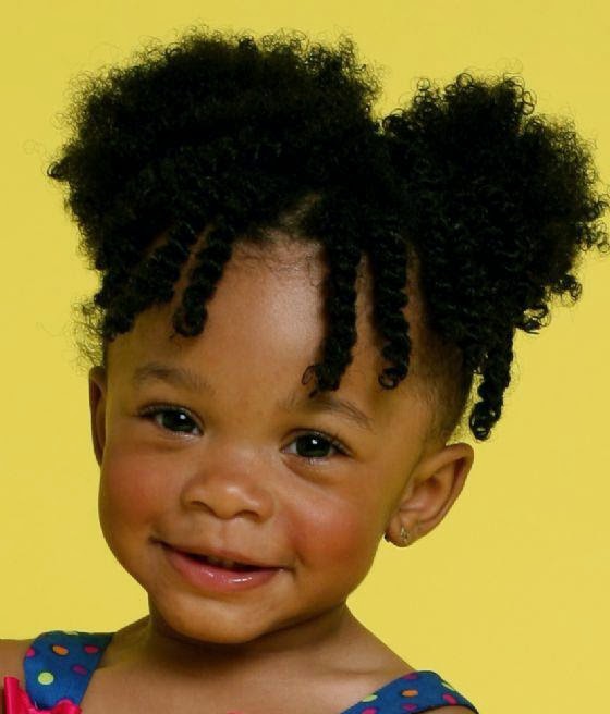 Afro Puffs and Double Buns hairstyles for Little Black Girls -  