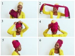 How to tie a headscarf? BADU/NEFERTITI Headwrap - Afroculture.net