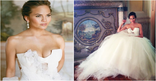Chrissy Teigen Model Wedding Dress | Vera Wang ...