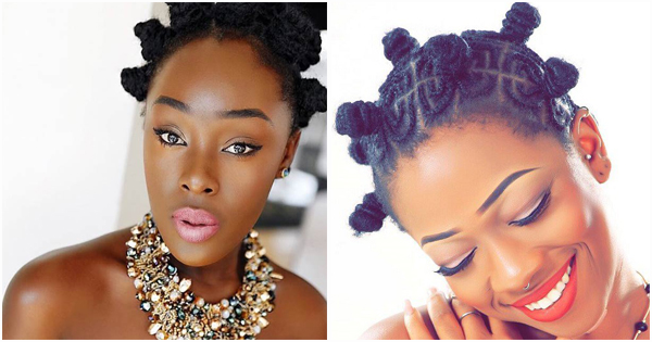 Bantu knots hairstyles for black women 
