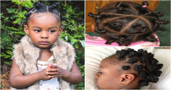 Bantu Knots on Baby Hair | Baby girls hairstyles 