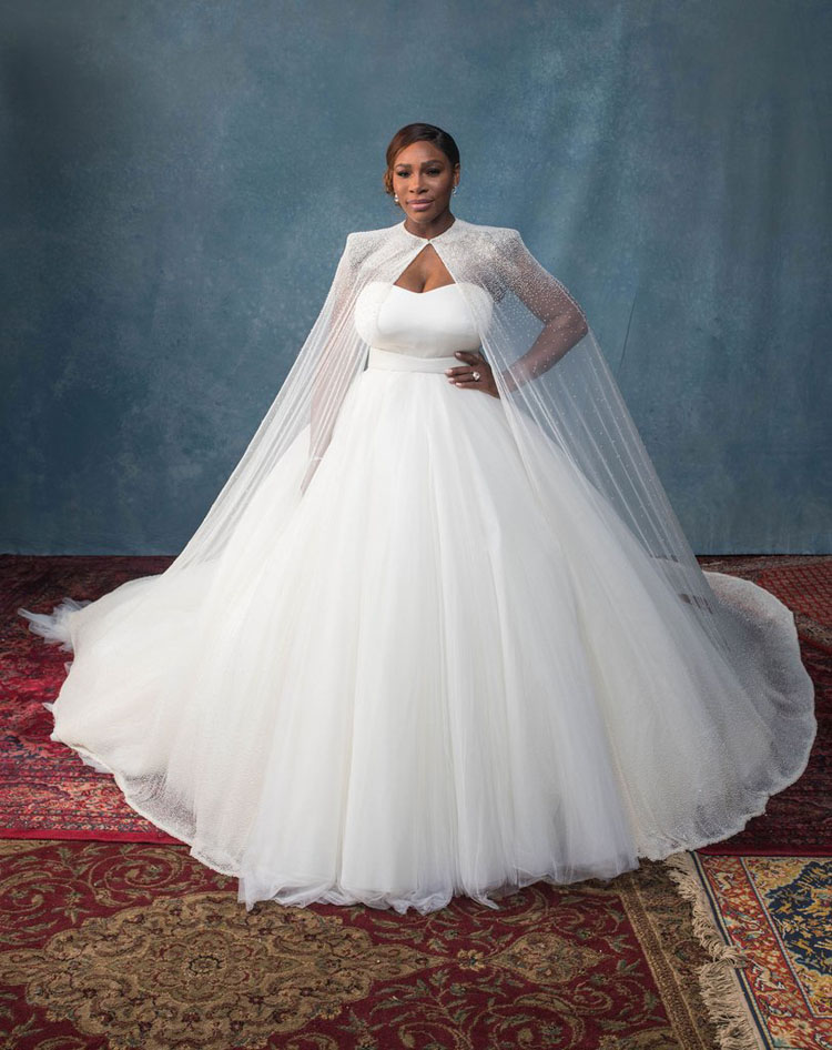 serena williams wedding dress cost