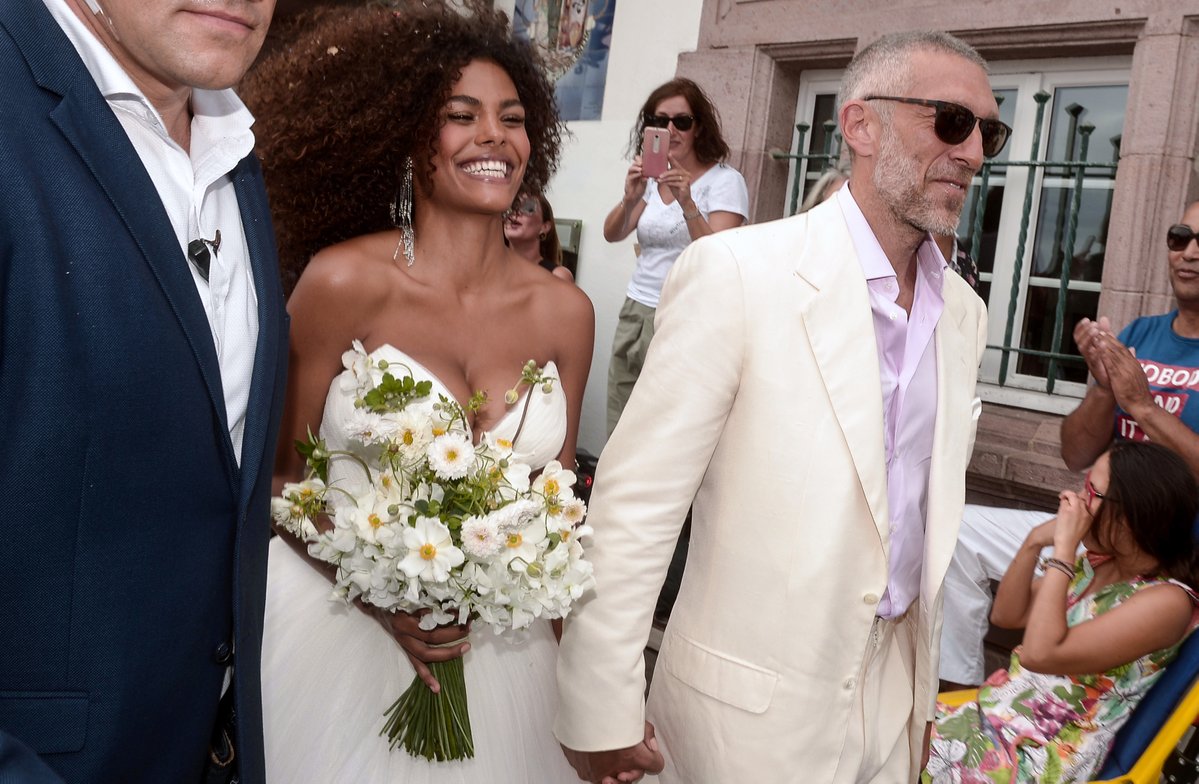 Actor Vincent Cassel and model Tina Kunakey are married in France ...