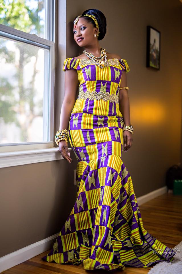 Elegant & glamorous African wedding dresses in Kente - Afroculture.net
