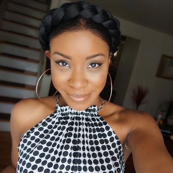 Halo braids or crown braids: hairstyle idea for black women -  