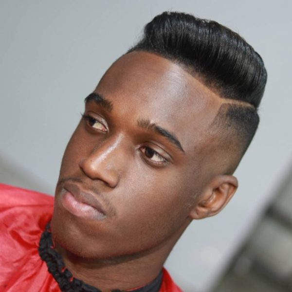  Pompadour Hairstyle Black Male with Curly Hair