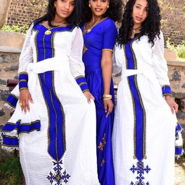 Elegant Ethiopian women in habesha kemis dress - Afroculture.net