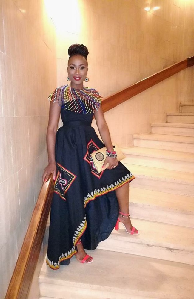 Bamenda Toghu African Print Midi Dress (Black/ White/ Red) | lupon.gov.ph